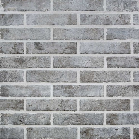 The Tile Life Brick City 2" x 10" Gray Matte Porcelain Tile Sample, 1 Piece