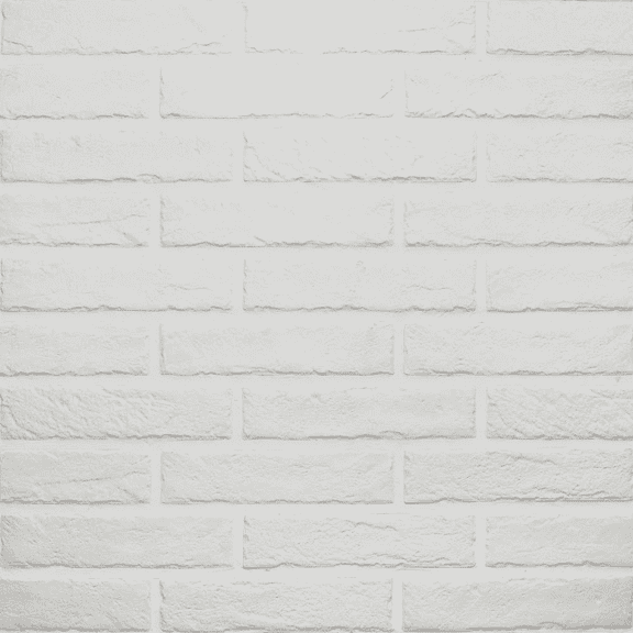 The Tile Life Brick City 2" x 10" White Porcelain Tile Sample 1 Piece