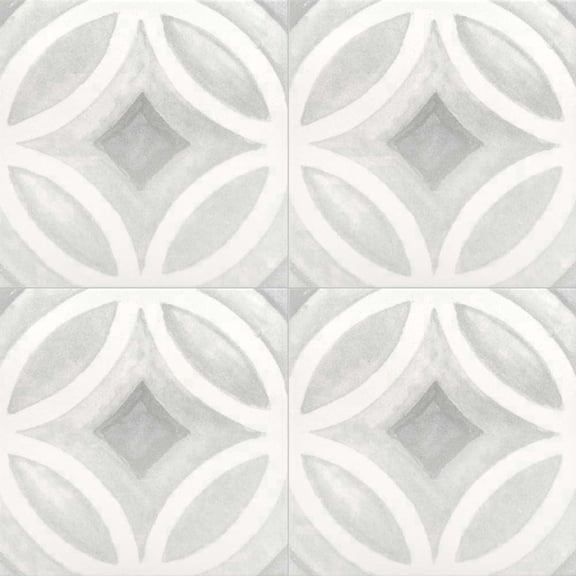 The Tile Life Cadence 6 in x 6 in Patterned Gray Matte Porcelain Tile Sample 1 Piece