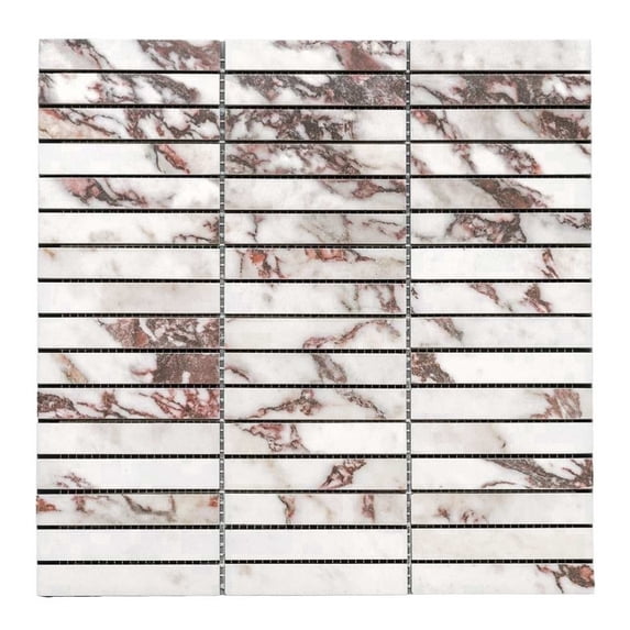 The Tile Life Cala Rosso 4" x 4" Viola Polished Porcelain TIle Sample, 1 Piece