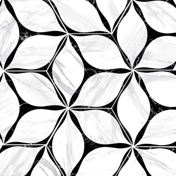 The Tile Life Capricho Black Matte Porcelain Floor and Wall Tile 8x9 in 24-Piece