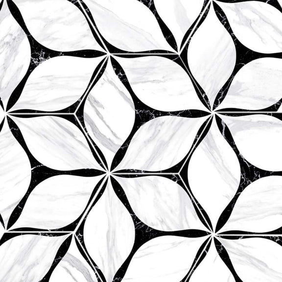 The Tile Life Capricho 8 in x 9 in Black Matte Porcelain Tile Sample 1 Piece