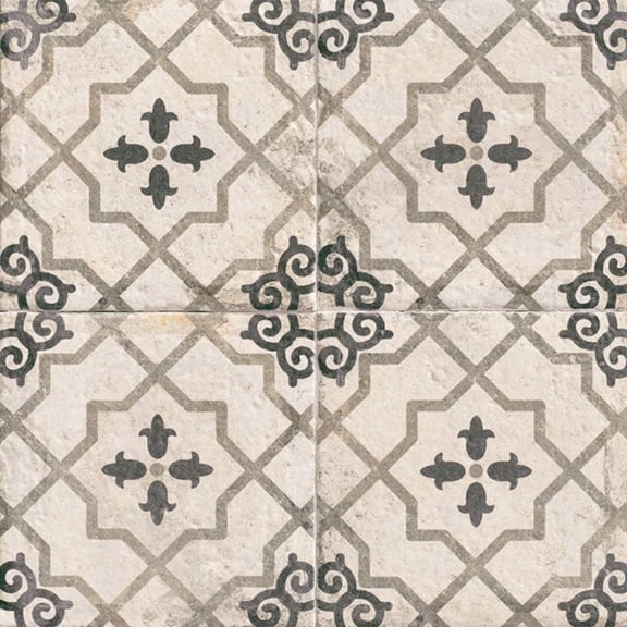 The Tile Life Carys 8" x 8" Black Satin Porcelain Floor and Wall Tile, Case (25 Tiles)