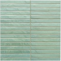 The Tile Life Castilla 14" x 14" Sage Ribbed Glossy Porcelain Wall Tile, Case of 12
