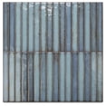 thumbnail image 1 of The Tile Life Castilla 14" x 14" Turquoise Ribbed Glossy Ceramic Finger Tile, Case (12 Tiles), 1 of 7