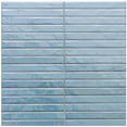 thumbnail image 1 of The Tile Life Castilla 6" x 6" Teal Ribbed Glossy Ceramic Tile Sample, 1 Piece, 1 of 8