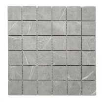 The Tile Life Chaplin Gray Matte Porcelain Mosaic Floor & Wall Tile, 12x12 in, 1-Piece