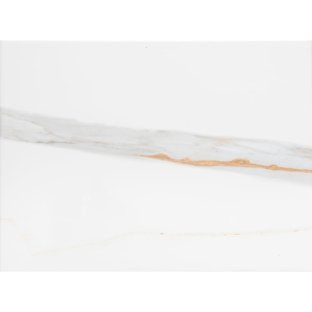 The Tile Life Chronos 10x13 Rectangle Marble Look Ceramic Tile, Gold