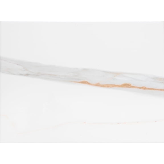 The Tile Life Chronos White/ Gold Glossy Ceramic Floor & Wall Tile, 4 x 4 in, 1-Piece Sample