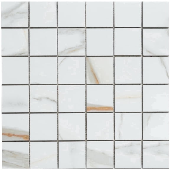 The Tile Life Chronos 4" x 4" Gold Matte Porcelain Mosaic Tile Sample 1 Piece