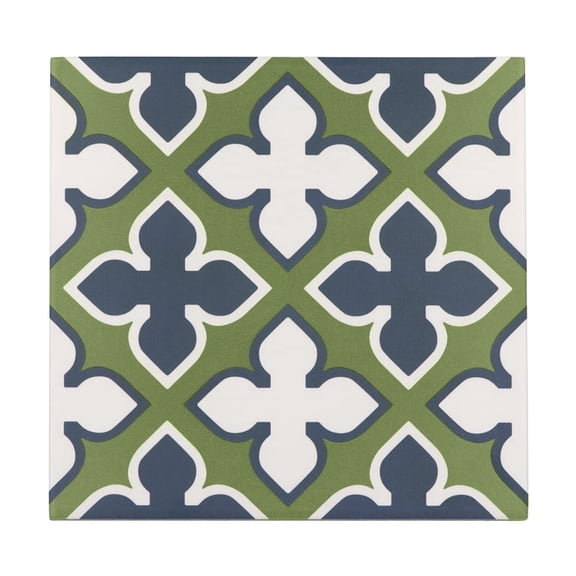 The Tile Life Circa 8" x 8" Gigi Geometric Pattern Matte Porcelain Floor and Wall Tile, Case (25 Tiles)