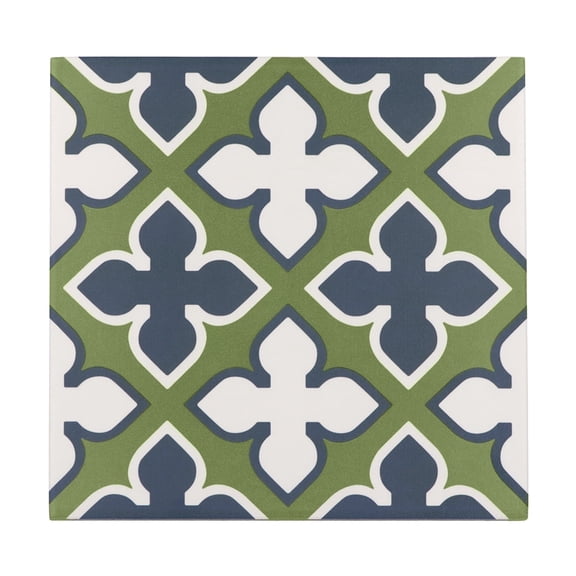 The Tile Life Circa 8" x 8" Gigi Geometric Pattern Matte Porcelain Tile Sample, 1 Piece