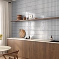 thumbnail image 1 of The Tile Life Coast 2.5" x 8" Gris Glossy Porcelain Subway Tile Sample, 1 Piece, 1 of 8