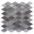 thumbnail image 1 of The Tile Life Cosmos Rhombus Silver Polished Glass Mosaic Wall Tile 12x12 in 1-Piece, 1 of 5