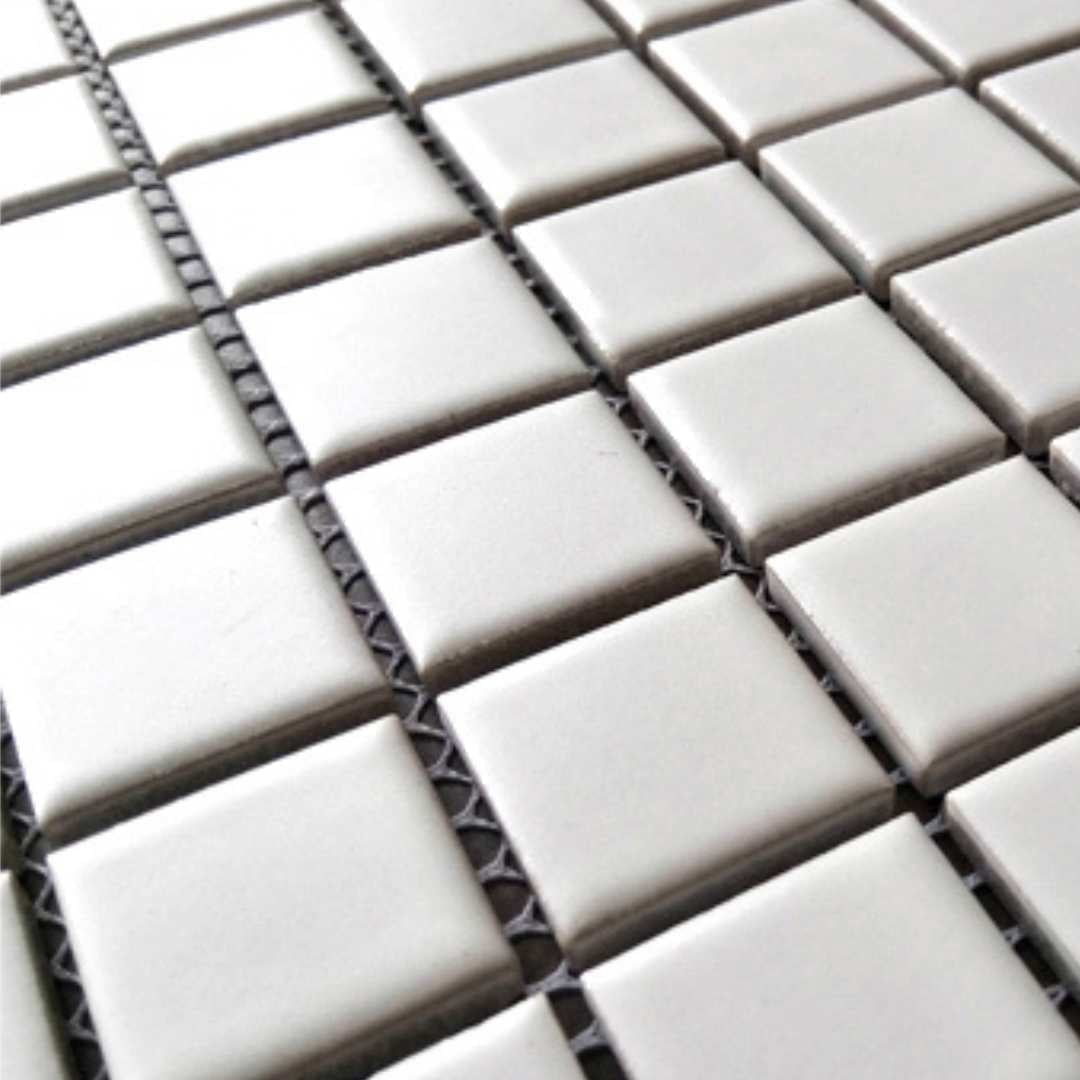 The Tile Life Cube White Matte Porcelain Mosaic Floor & Wall Tile, 12 x 12 in, 10-Piece