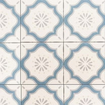 The Tile Life DaVinci Blue Matte Porcelain Floor and Wall Tile 7.9x7.9 in 14-Piece