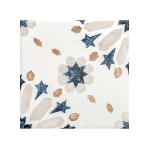 The Tile Life Dahlia 6" x 6" Blue Matte Porcelain Floor and Wall Tile, Case of 25