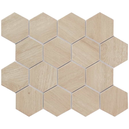 The Tile Life Daintree 3" x 3" Wood Look Haya Matte Recycled Glass Mosaic Tile 1 Piece