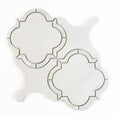 thumbnail image 1 of The Tile Life Delphi Pearl Statuario Satin Glass Arabesque Mosaic Wall Tile, 12 x 12 in, 1-Piece, 1 of 14