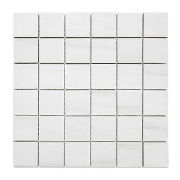 The Tile Life Dolomites White Matte Porcelain Mosaic Floor & Wall Tile, 12 x 12 in, 1-Piece