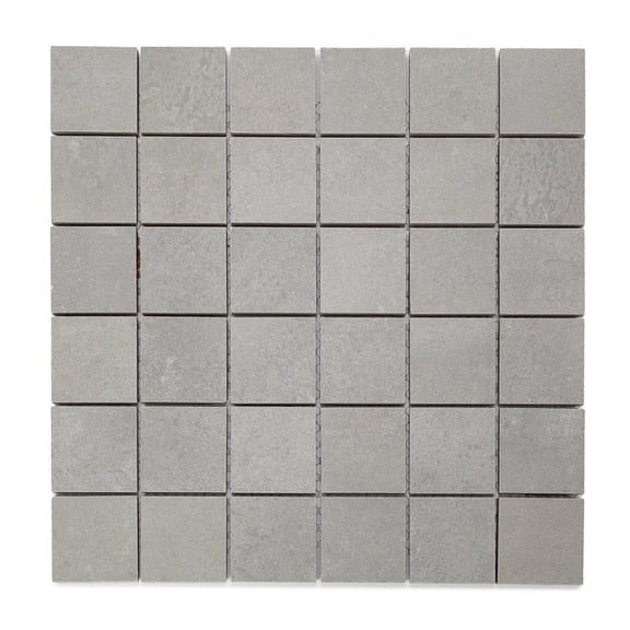 The Tile Life Element Concrete Gray Matte Porcelain Mosaic Floor & Wall Tile, 12 x 12 in, 1-Piece