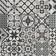 The Tile Life Ellis Taco Black 6.5" x 6.5" Porcelain Floor and Wall Tile, 20 Piece (5.92 Sq. ft.)
