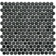 thumbnail image 1 of The Tile Life Eterna Penny Black Glass Mosaic Floor & Wall Tile, 4 x 4 in, 1-Piece Sample, 1 of 6