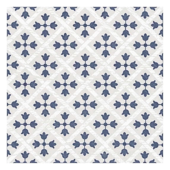 The Tile Life Etiquette 4" x 4" Blue Satin Porcelain Tile Sample 1 Piece