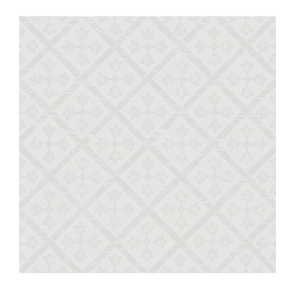 The Tile Life Etiquette 4" x 4" White Satin Porcelain Tile Sample 1 Piece