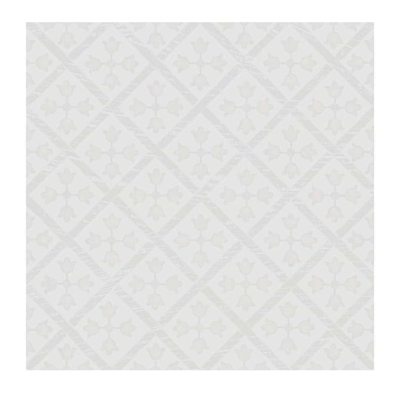 The Tile Life Etiquette 4" x 4" White Satin Porcelain Tile Sample 1 Piece