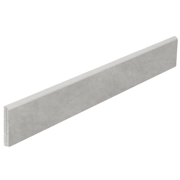 The Tile Life Foundry Concrete 3.5" x 24" Gris Matte Porcelain Bullnose Tile