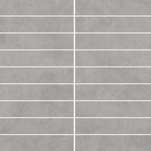 The Tile Life Foundry 4" x 4" Gris Matte Porcelain Mosaic Tile Sample, 1 Piece