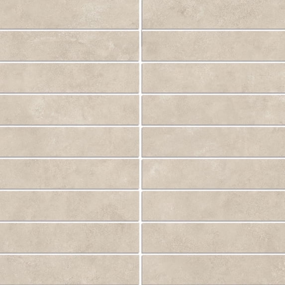 The Tile Life Foundry Concrete 4" x 4" Taupe Matte Porcelain Mosaic Tile Sample, 1 Piece