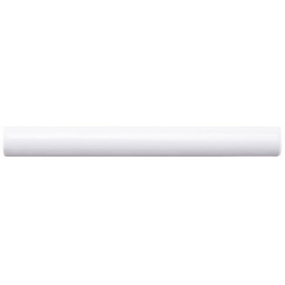 The Tile Life Blecker White Polished Ceramic Pencil Liner Tile, 0.5 x 6 in, 1-Piece