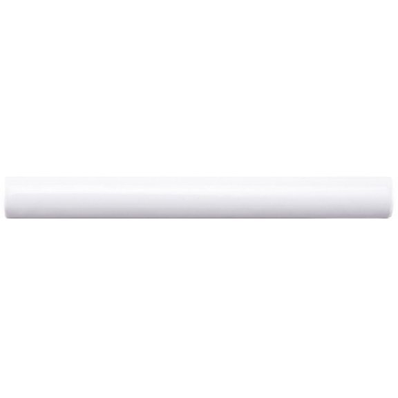 The Tile Life Blecker White Polished Ceramic Pencil Liner Tile, 0.5 x 6 in, 1-Piece