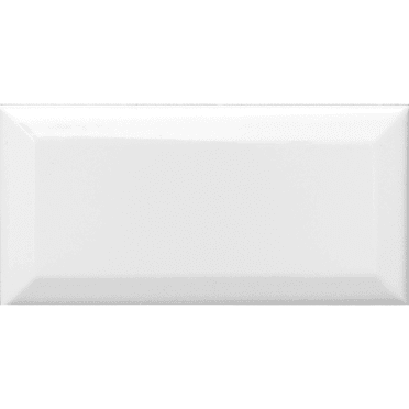 The Tile Life Fresno 3" x 6" White Beveled Ceramic Wall Tile, 80 Piece (10 Sq. ft.)