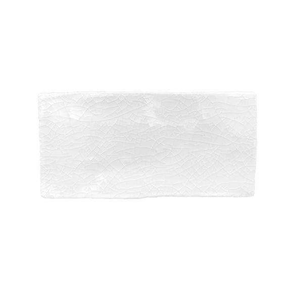 The Tile Life Frost Crackle 3" x 6" Blanco Glossy Ceramic Tile Sample, 1 Piece