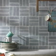 thumbnail image 1 of The Tile Life Galileo Blue Glossy Subway-Look Porcelain Wall Tile, 2 x 6 in, 78-Piece, 1 of 13