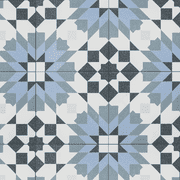 The Tile Life Garden Peony 8x8 Blue Porcelain Floor and Wall Tile - Case of 25 (10.76 Sq. ft.)