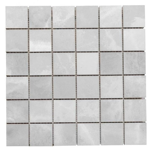 The Tile Life Geo Lush Grey Matte Porcelain Floor & Wall Tile, 4 x 4 in, 1-Piece Sample