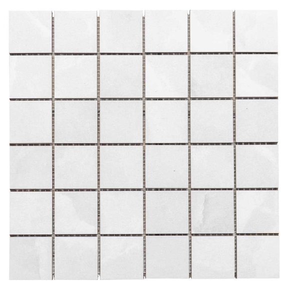 The Tile Life Geo Lush White Matte Porcelain Floor & Wall Tile, 4 x 4 in, 1-Piece Sample