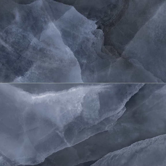 The Tile Life Geo Lush Blue Onyx Polished Porcelain Floor and Wall Tile 24x48 in 2-Piece