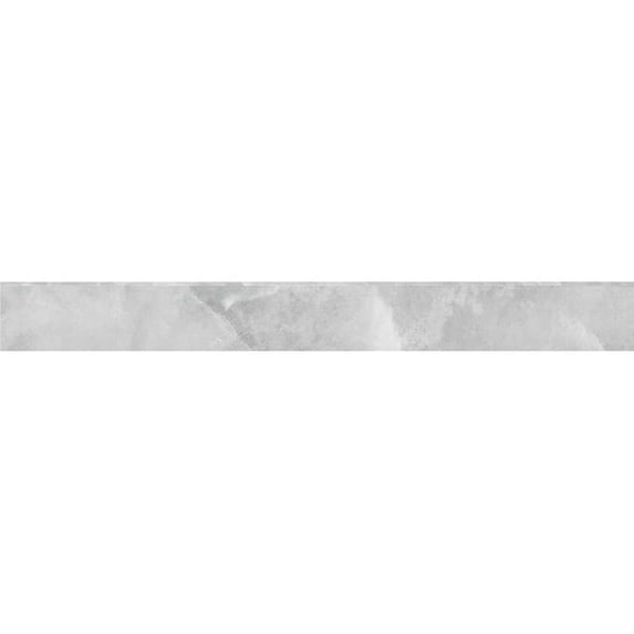 The Tile Life Geo Lush 3" x 24" Onyx Look Gray Matte Porcelain Bullnose Tile
