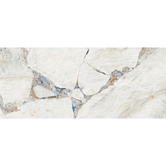 The Tile Life Geode 24" x 48" Bright Precious Polished Porcelain Floor and Wall Tile, Case (2 Tiles)