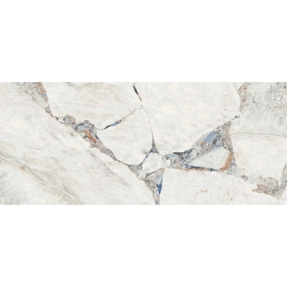 The Tile Life Geode 4" x 4" Bright Precious Matte Porcelain Tile 1 Piece