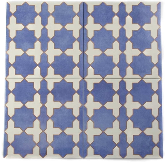 The Tile Life Gothic 10" x 10" Cobalto Matte Porcelain Floor and Wall Tile, Case of 16