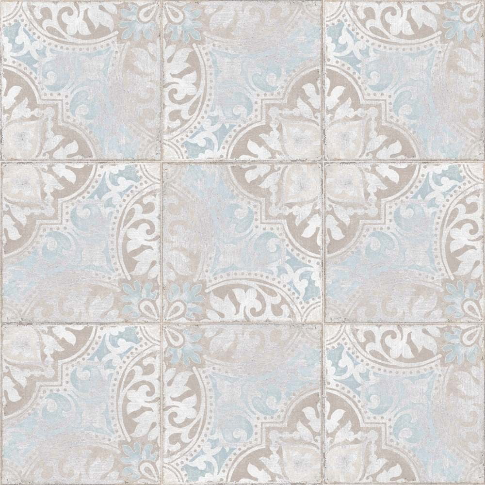 The Tile Life Greenwich Montjuic Honed Porcelain Floor & Wall Tile, 6 x 6 in, 44-Piece, Encaustic Look