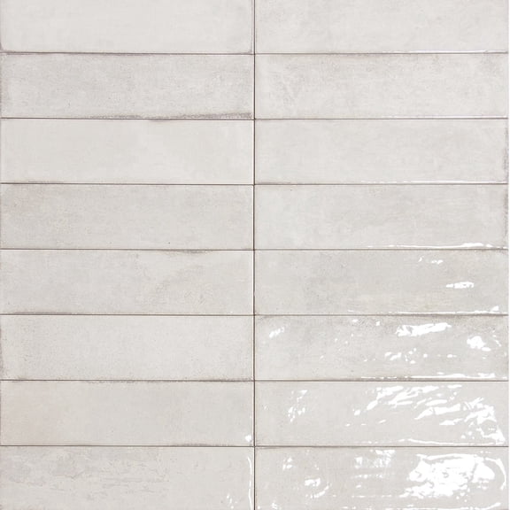 The Tile Life Havasupai Falls 3" x 10" Blanco Glossy Ceramic Subway Wall Tile, Case (50 Tiles)