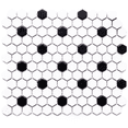 thumbnail image 1 of The Tile Life Honeycomb Remi 1" x 1" Black and White Porcelain Mosaic Tile - 1 Sheet, 1 of 7