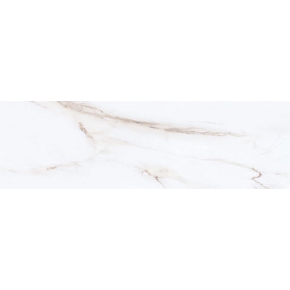The Tile Life Huntington 3 in x 10 in White Glossy Ceramic Bullnose Tile